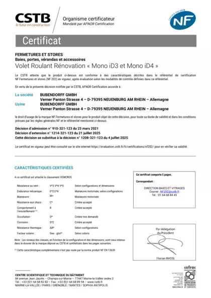 NF Fermetures MONO ID4 NBG 08-25