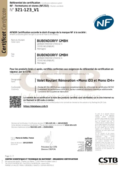 NF Fermetures MONO ID4 NBG 12-25