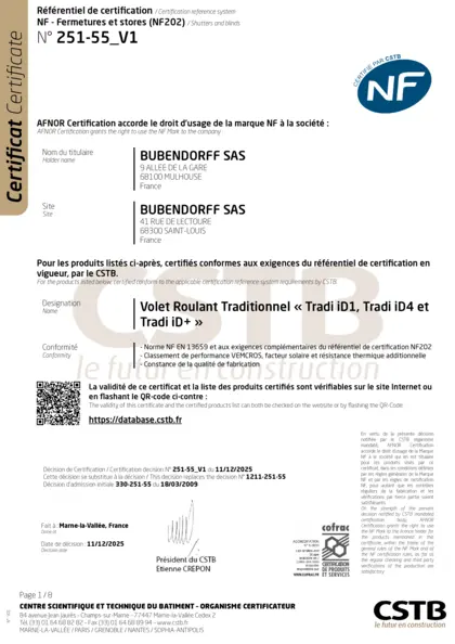 NF Fermetures TRADI ID+ STL 12-25