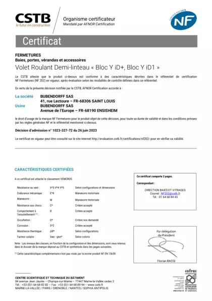NF Fermetures BLOC Y ENS 06-23